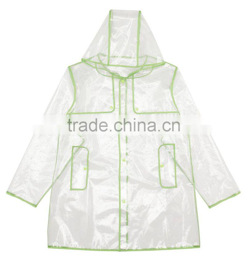 transparent raincoats eva/tpu riancoats supplier