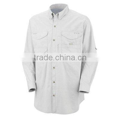 ZX OEM ODM wholesale fishing shirtscasual shirtWhite Long Sleeve Shirts
