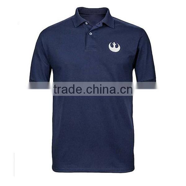 Mercerized cotton short sleevce polo shirt custom embroidered logo polo wholesale