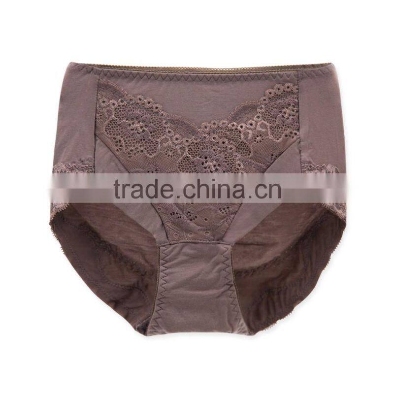 Custom High Quality Colorful 95% Cotton 5% Spandex with Lace Sexy Fancy Woman Underwear