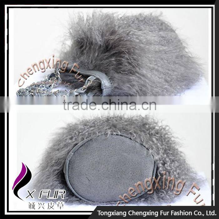 CX-H-04D New Products Mongolian Fur Ladies Elegance Handbags