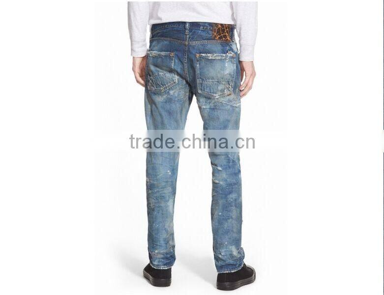 Biker Jeans Fashion Denim trousers(LOTK061)