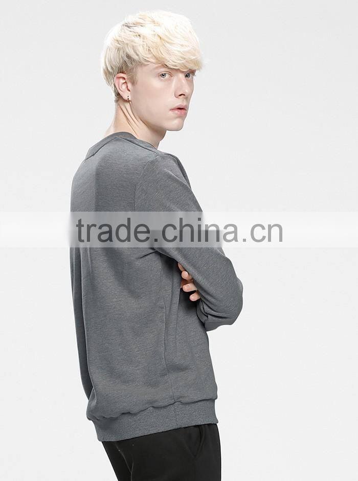 Wholesale custom simple printed 60% cotton 40% polyester sweatshirt