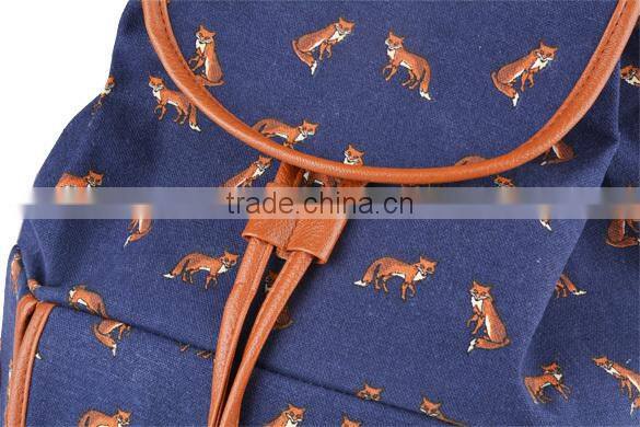 New Women Girl Canvas Rucksack Vintage Flower Backpack School Book Shoulder Bag SV004106#