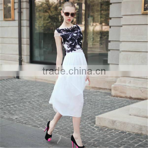 New Style Summer Dress/Casual Women Dress/Lastest Dress Designs Girl's Fashion Chiffon Dress
