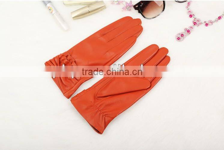 2014 new design leather warm cheap winter gloves