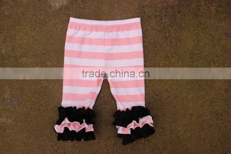 Baby Girls Summer Cotton Icing Capris Wholesale Teen Girls 2017 Fashion Stripe Capris Boutique