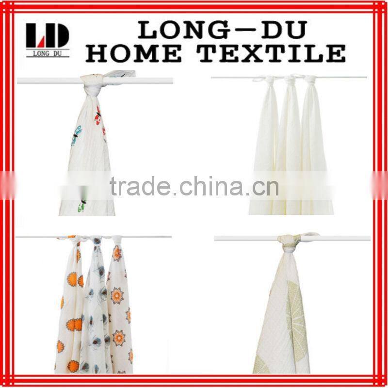 cotton printed muslin baby Throw