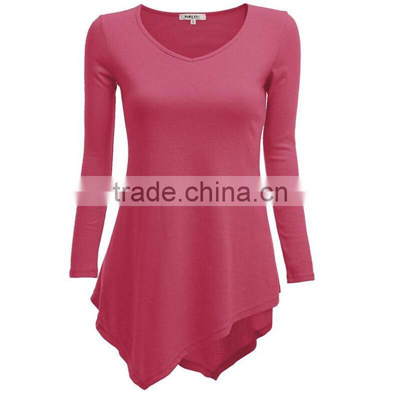 Women's beaded side seam ladies uniform t-shirt blouses