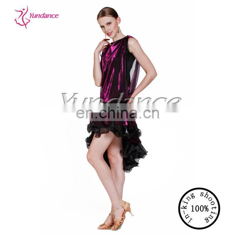AB009 Latin Dance Dress, Latin Ramba Chacha Dance Costume, Sequin Jive Ballroom Skirt