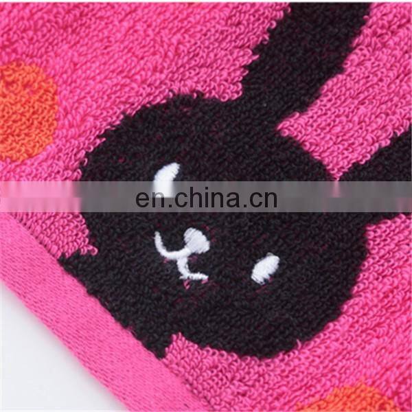 Cartoon pattern hand towel with jacquard design