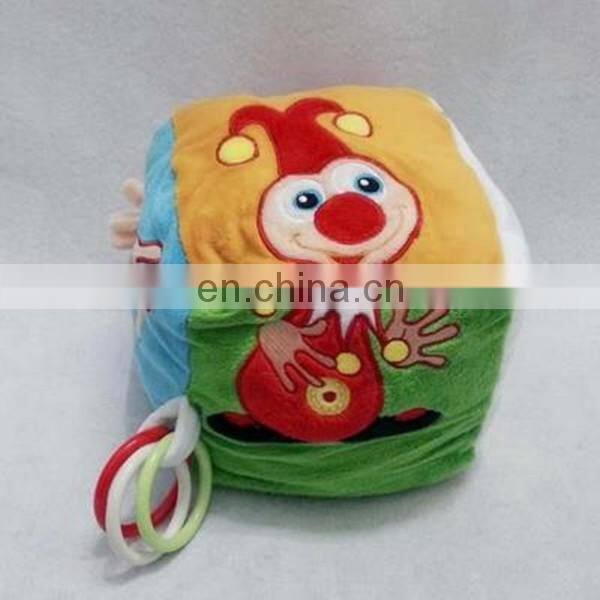 educational toys baby stuffe toys four blocks clown bell inside plush toys