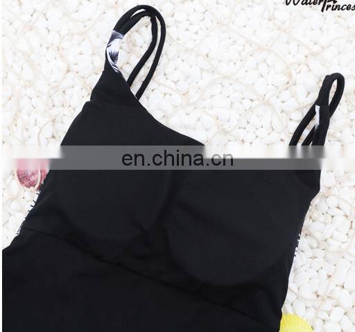 Womens Coconut Tree backless padded Swimewear sexy monokini