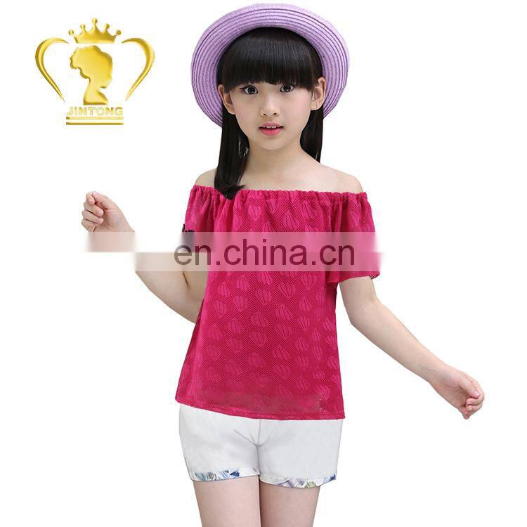 Chinese bulk wholesale boutique outfits kids clothing t-shirt for girls
