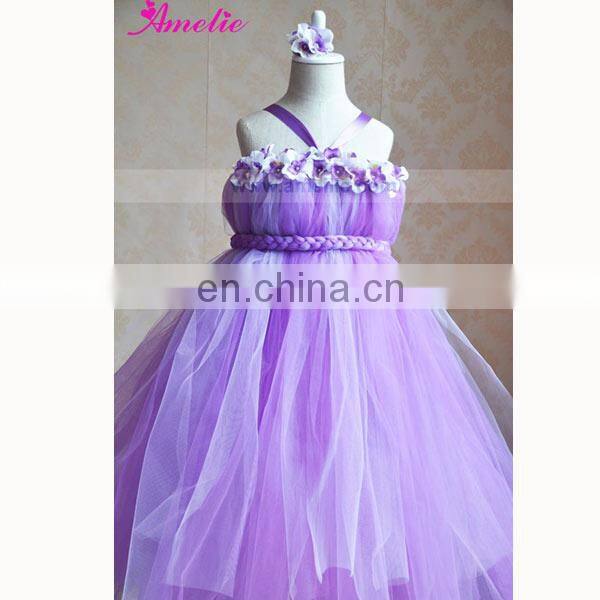 Paris Pink Flower Girls Tutu Dress