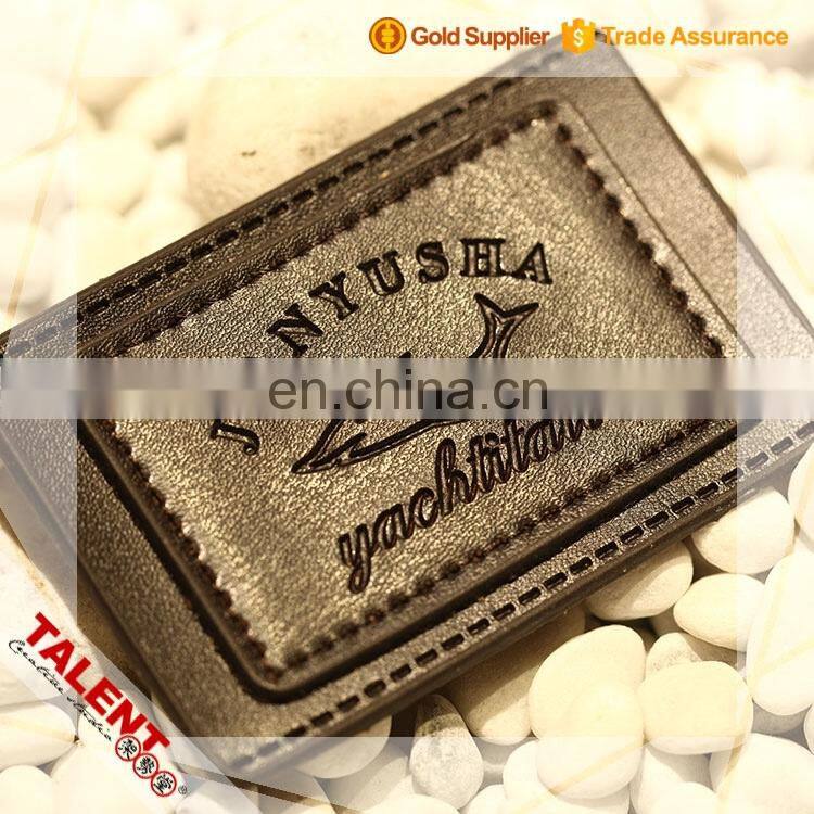 Custom Metal Logo New Denim Leather Label Patch For Product
