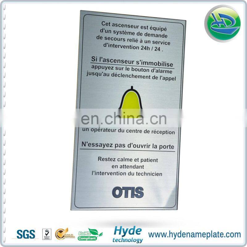 3D brand logo diamond cut metal nameplates,logo embossed aluminum/stainless steel label name plate