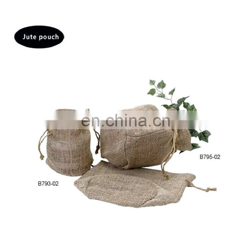 Hot new design linen round jute bag/burlap bags with round bottom for gifts packaging
