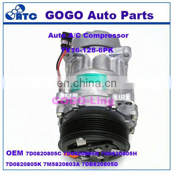 GOGO 7V16 Auto A/C Compressor for VW LT Transporter OEM7D0820805C/7D0820805G/7D0820805H/7D0820805K/7M5820803A/7DB820805D