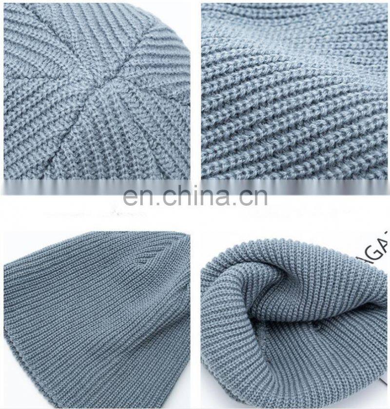 Adult Winter Warm Beanies Casual Short Thread Hip Hop Hat Men Beanie Female Girl Knitted Beanie Ribbed Skullcap Elastic Hats
