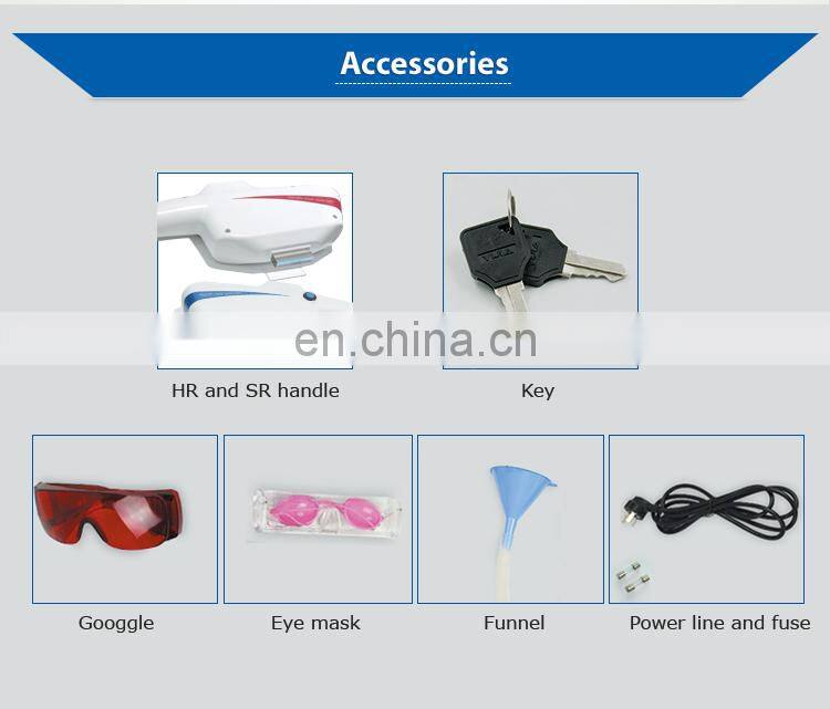 Powerful fast hair removal machine with double DPL handle