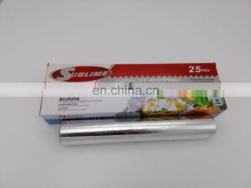 8011  Eco-friendly & Recyclable  disposable food grade warapping household aluminum foil roller