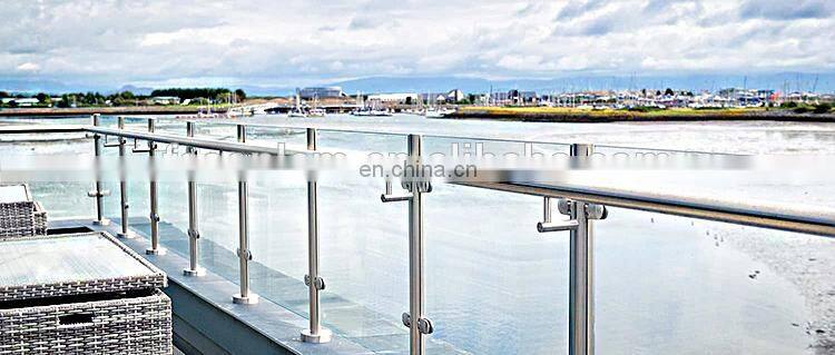 High Weight Casting Square Tube Bracket Support Stainless Steel Round Handrail Pipe with Clip Dots