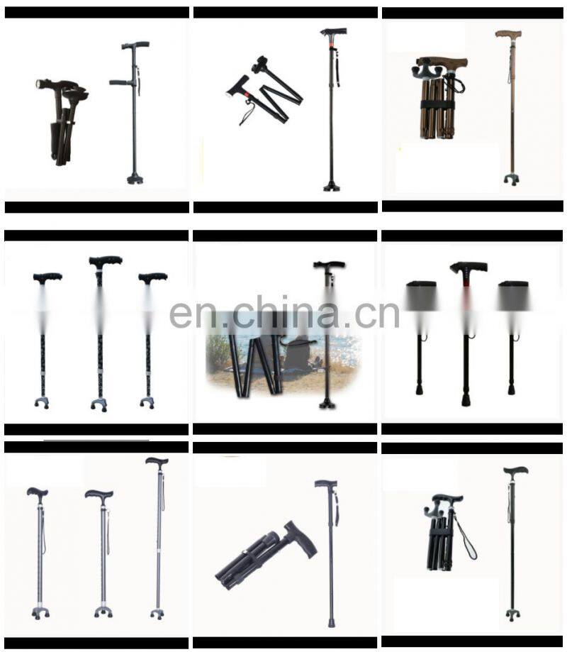 Elderly elegant extendable walking stick  with light