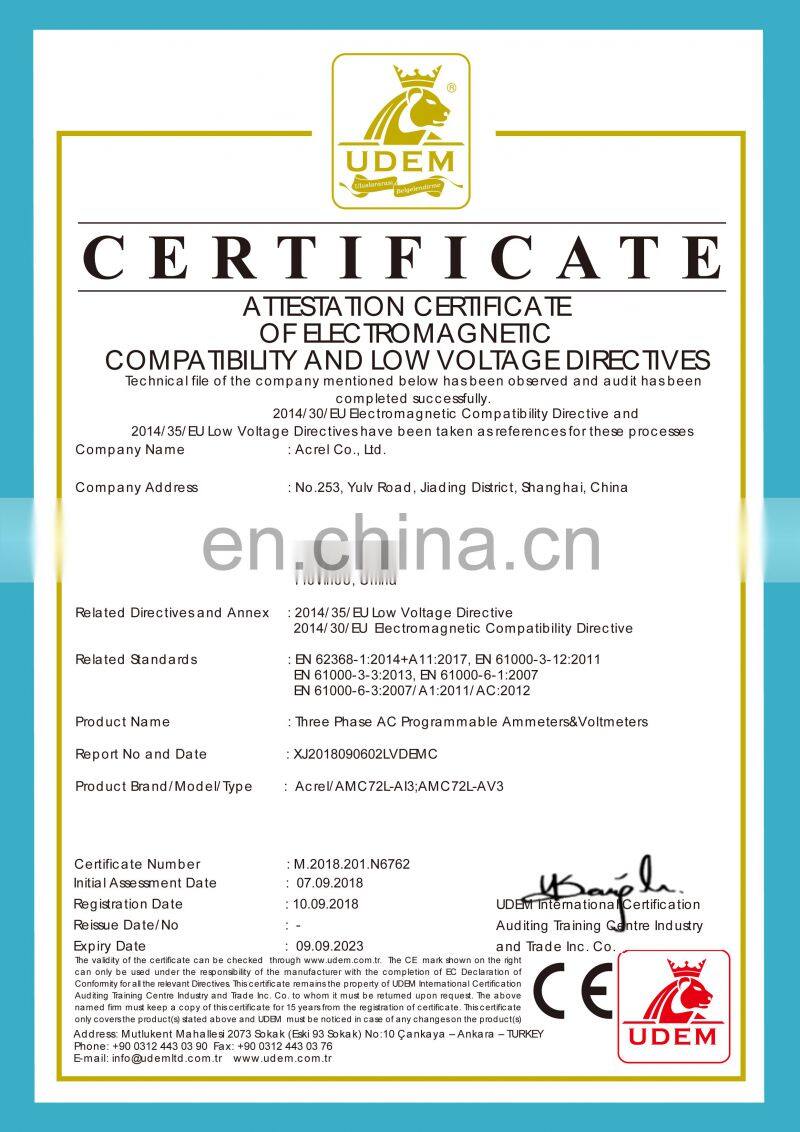 three phase current meter AMC48-AI3 Acrel small size smart ammeter digital amp meter