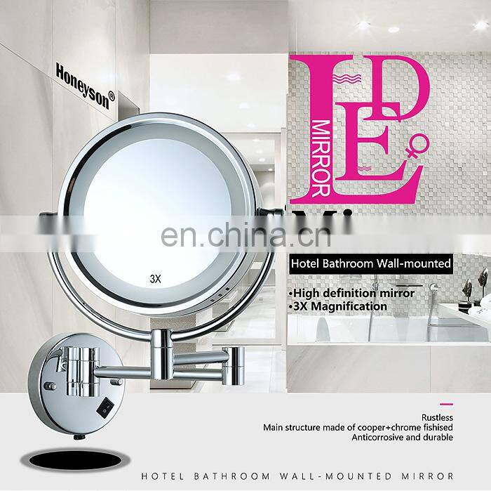 LED Wall Bathroom 8'' Mirror with Light for Hotel