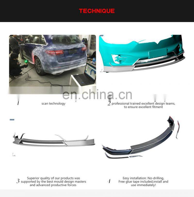 Carbon Fiber Auto Front Bumper Lip for Tesla Model X 75D 90D P90D 100D P100D 16-18