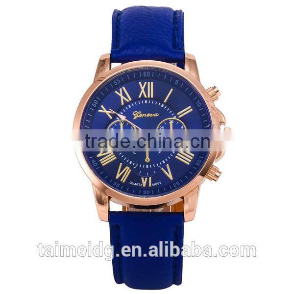 Wholesale price leather stainless steel watch
