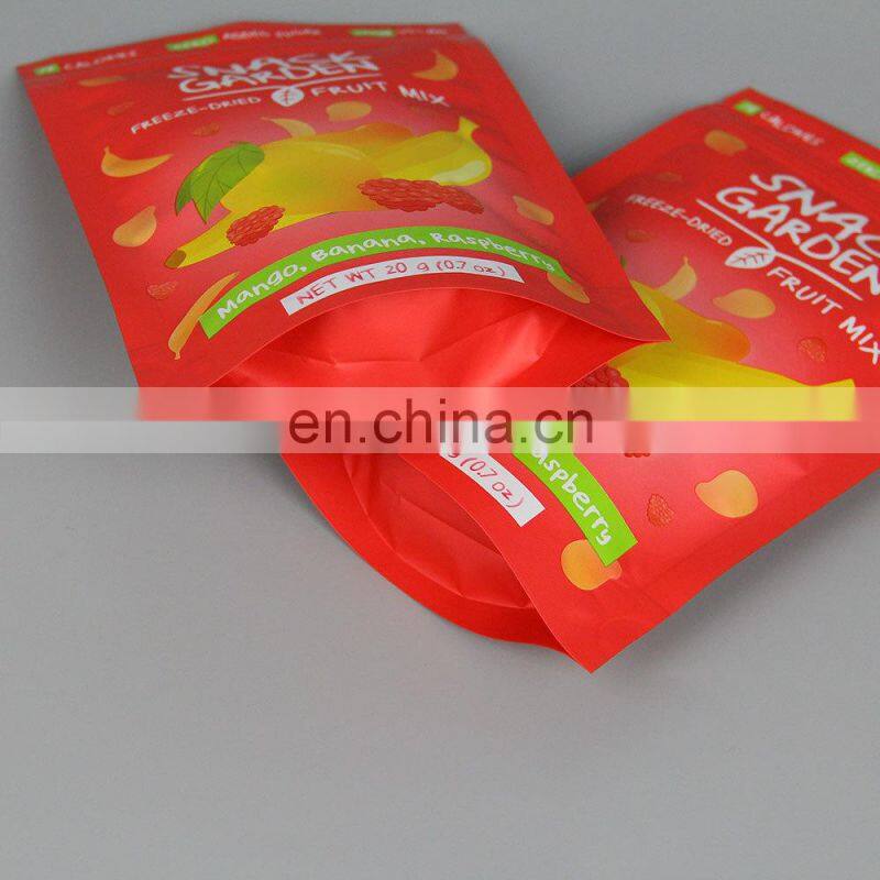 Silver mylar bag custom stand up pouch for tea ,coffee , snack