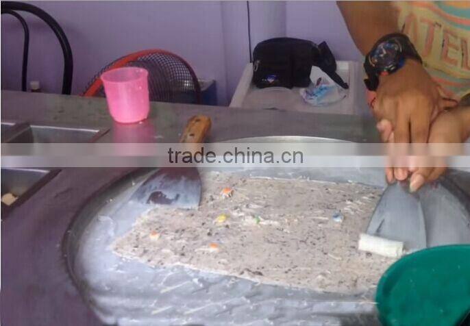 2016 New Style -30 Degree Fried Ice Cream Machine Single Pan Roll Ice Cream Machine