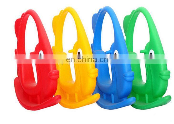 Kids popular indoor plastic fish rocking horse ride on toy for kindergarten use