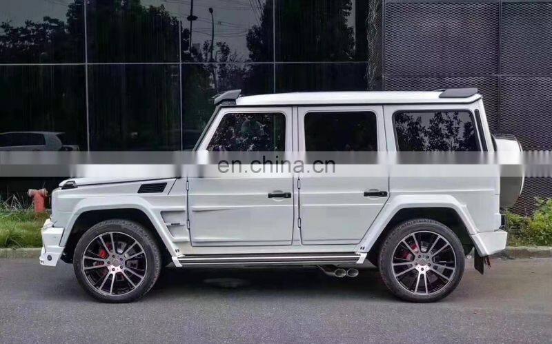 Runde Carbon Fiber For Mercedes-Benz G500 G55 G63 G65 Wide Body Kit Front Bumper Side Skirt Wheel Eyebrow