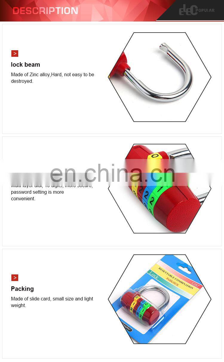 High Quality 4-Digit Combination Zinc Alloy Anti-theft Code Lock Padlock