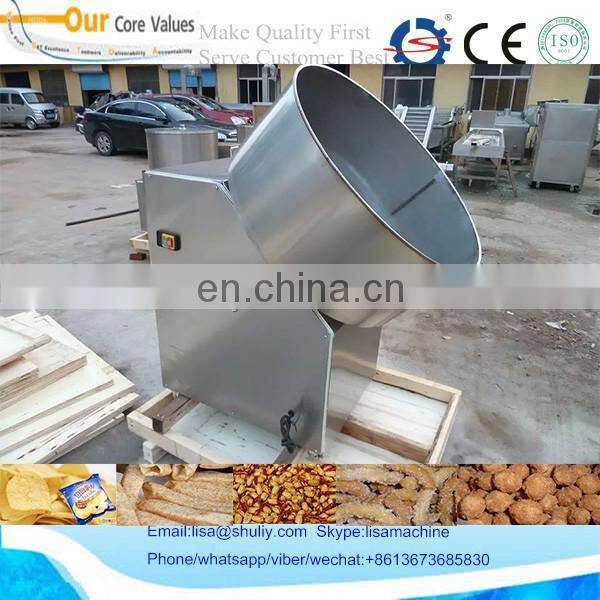 Single Drum Snacks Flavoring Machine Pet Food Seasoning Machine 008613673685830