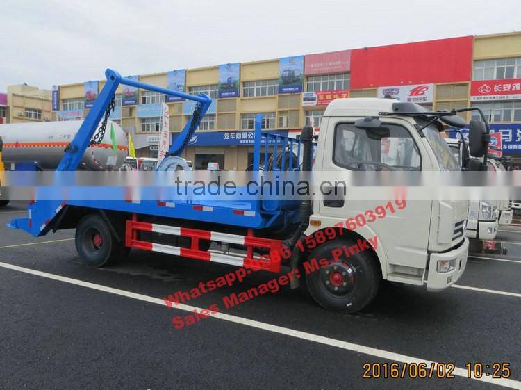 New 140HP Swing Arm Container Garbage Truck 6Tons Hook Lifting Garbage Collect Garbage Vehicle Whatsapp 0086 15897603919