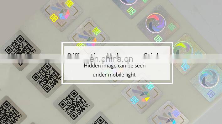 Optical Diffraction Holographic Sticker in Sheet