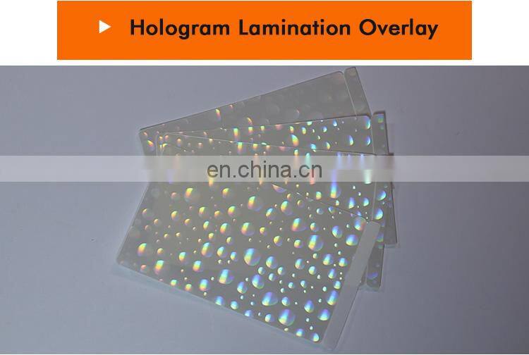 General Pattern Transparent Holographic Cold Laminate Overlay for PVC ID Cards