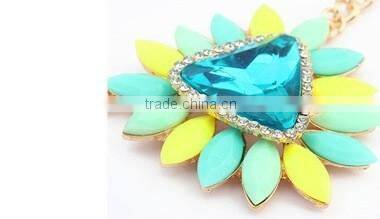 2015 New Colorful Flower Necklaces Jewelry Woman Gift