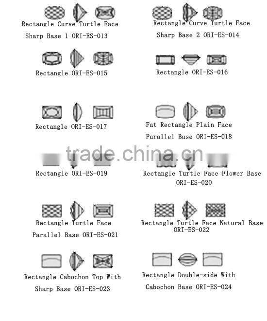 Rectangle ice cubic zircomia for jewelry