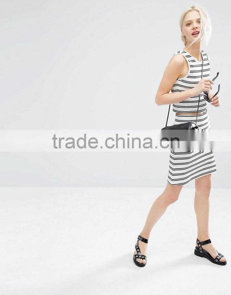 Stripe long skirt and tops women blouse latest tops designs girls