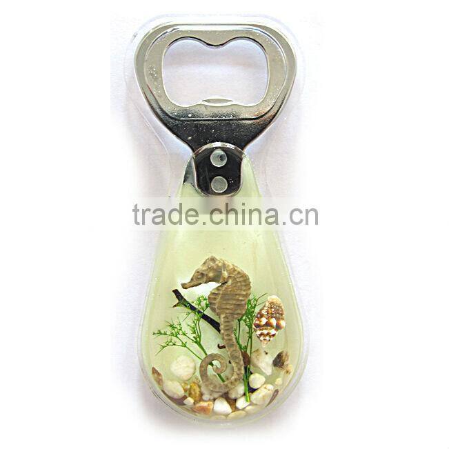 Sea horse promotional custom acrylic souvenir bottle opener