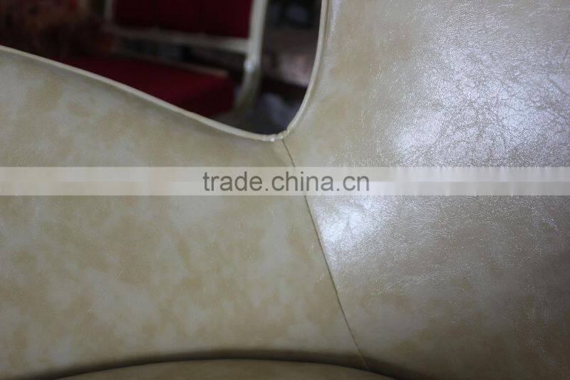Wood imitation modern leather dining chairs designs with arm