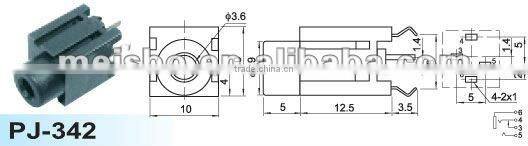 Female jack dc plug connector tip