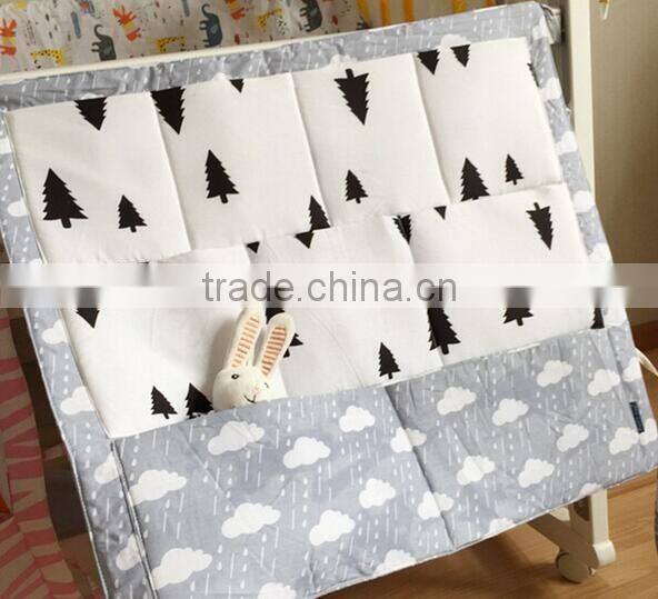 Baby cartoon Cot Bed Hanging Storage Bag hanging pockets