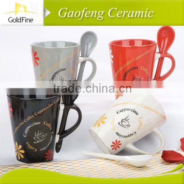 hot sale nice cup with spoon&hot cold cup