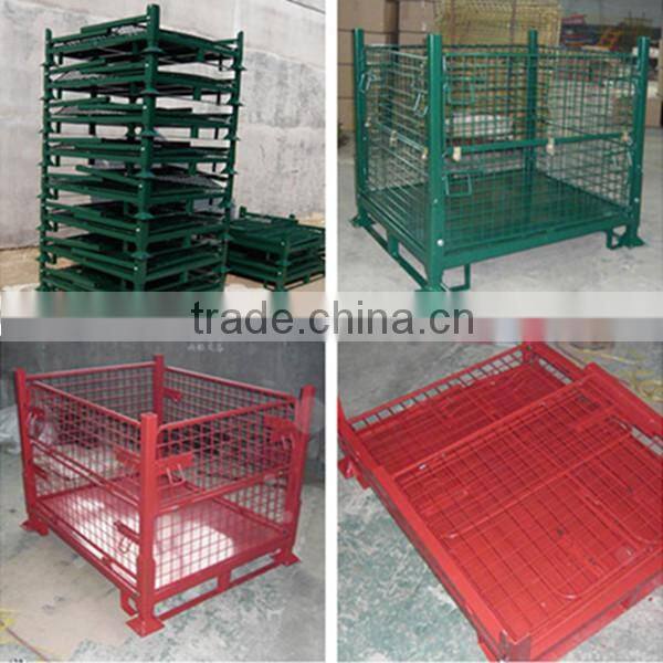 Stackable collapsible pet preforms wire container used for storage